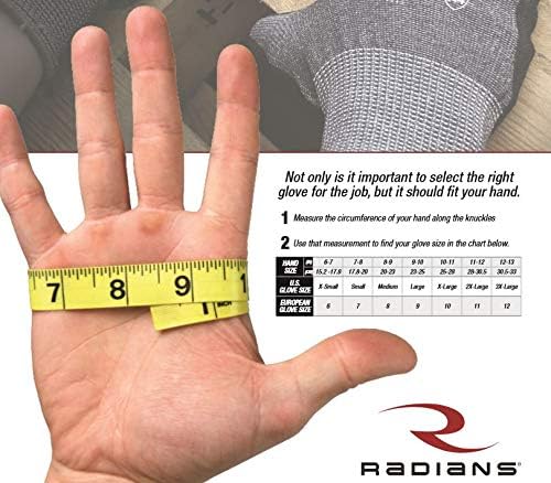 Ръкавица за защита от порязване Radians RWG603 С Нитриловым покритие от пясъчен пяна, ниво на защита от порязване