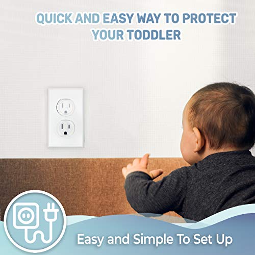 Прозрачни защитни устройства за контакти Budding Sprout (40 броя в опаковка), които предпазват от деца Електрически