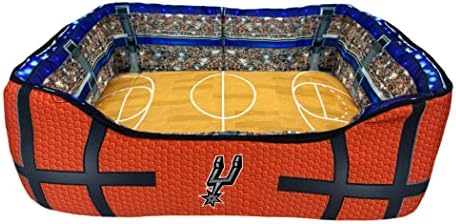 Легло за Куче Стадион НБА Сан Антонио Спърс, Легла-Възглавница за Домашен Любимец Куче, Спортна Легло за