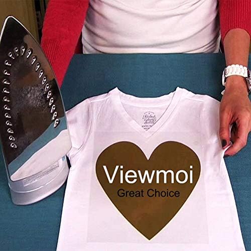Теплопередающий винил Viewmoi HTV за тениски, на роли с размери 12 см на 7 фута (черен)