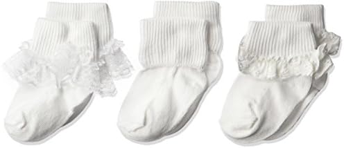 Чорапи Джефрис за малки момичета с Кружевными Петельками / Белезници с завъртане / Необичайни Дантелен Бебешки