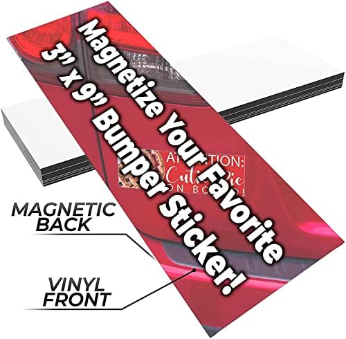 Вырезанная по размер здрава стикер 3x9 инча Magnetizer 5 Pk: Превърнете всяка стикер силен магнит. Устойчива на