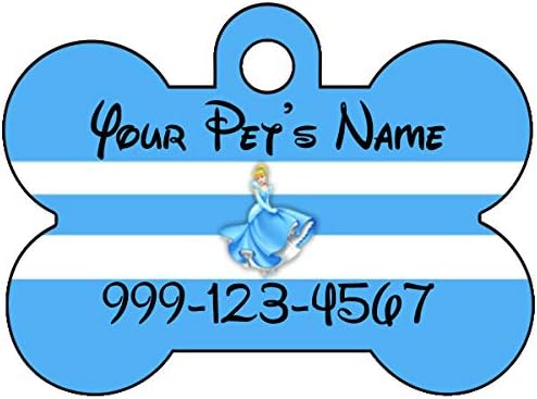 Идентификация етикет принцеса Пепеляшка за кучета и Котки, Персонализирани с име и номер на вашия домашен Любимец