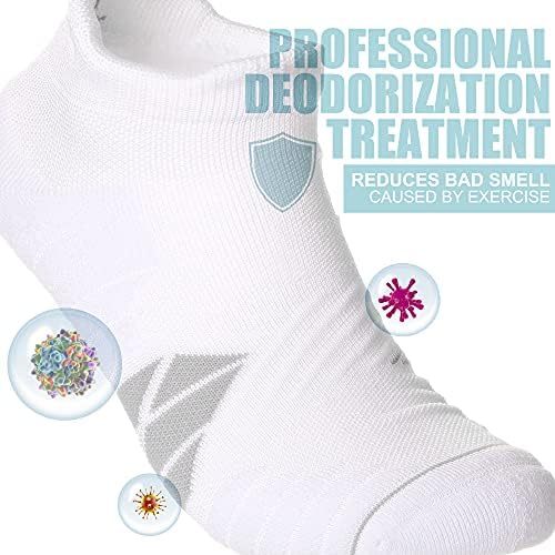 Спортни чорапи за джогинг AKASO Coolmax на щиколотке, 2 Двойки, Абсорбираща Влагата на Износоустойчивост Чорапи с