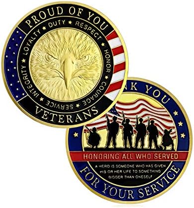 Благодарим Ви за Вашата служба Военни Възпоменателни монети Veterans Challenge Coin