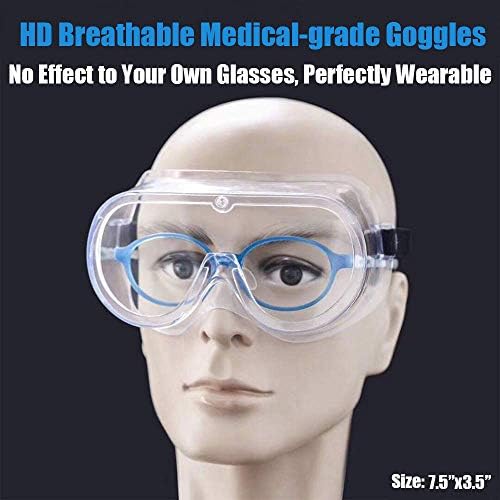 Защитни Очила в комплект от 2 теми Върха точки Защитни очила с напълно херметична защита от замъгляване