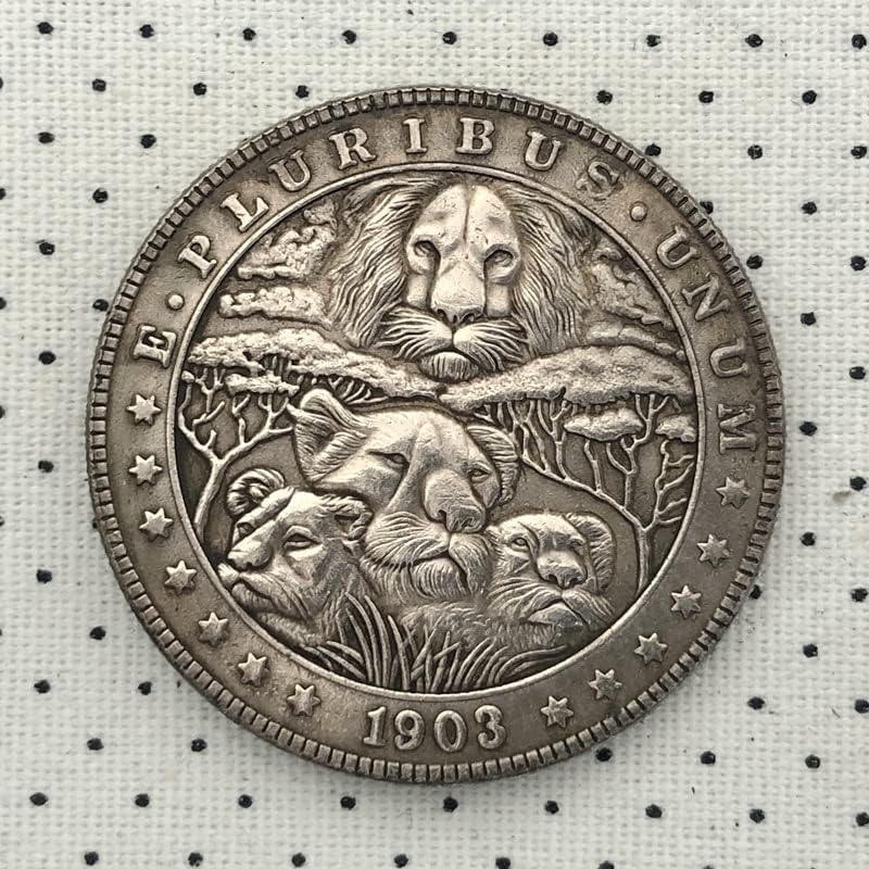 38 ММ Старинна Сребърна Доларова Монета Американски Морган Скитник Монета 1903O Занаят 145