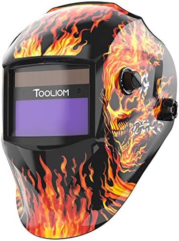 TOOLIOM Заваряване Шлем с Автоматично Затъмняване На Слънчеви Батерии с Регулируем Оттенък 4/9-13 за Заваръчна маска TIG МИГ