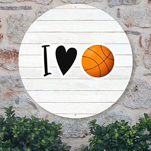 I Love Basketball Добре дошли Знак Входна Врата Спортен Метален Знак Индивидуален Ретро Венец Метален Стенен Знак на Стенно