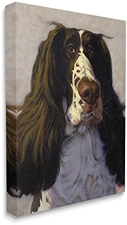 Портрет на домашен любимец Гончей кучета Stupell Industries, Забавна Картина с животни, Дизайн Томас Флухарти,