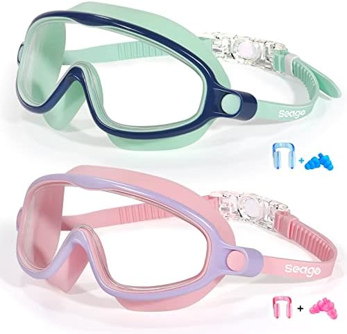 Очила за плуване Seago, 2 опаковки, фарове за Мъгла, със защита от ултравиолетови лъчи, на слънчеви Очила за плуване с Широк