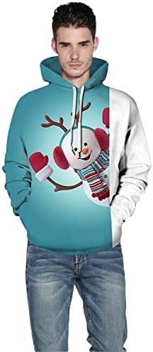 GRAJTCIN Унисекс Забавен 3D Графичен Грозен Коледен Пуловер, Пуловери, Жилетки за Грозна Коледно Парти в стил