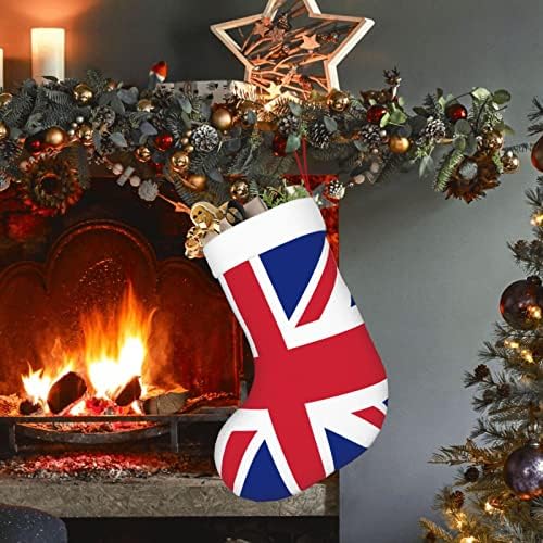 Коледни Чорапи Augenstern Обединеното Кралство Флаг на ВЕЛИКОБРИТАНИЯ Двустранни Чорапи За Окачване На Камина.