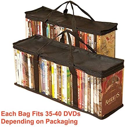 Zuitcase - Удобни преносими чанти за съхранение на DVD-та - най-Добрите чанти за съхранение на DVD-носители на 2 опаковки