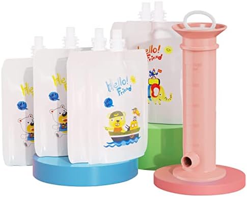 Crumye 7 бр./компл., Производител мешочков за бебешка храна, Торбички за Многократна употреба за деца, Не съдържа BPA, многократна