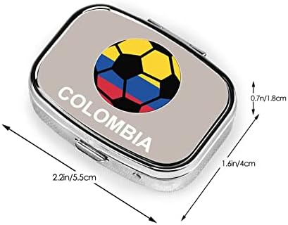 Размер на Колумбия футбол мини-таблетки с огледало подходящ за пътуване преносим компактен хапчета отделения кутия