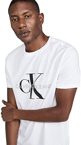 Мъжки Памучен Тениска с кръгло деколте и къс ръкав с логото на Calvin Klein Монограм