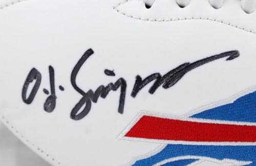 Футболна топка с логото на Buffalo Bills с автограф на Оа Дж. Симпсън в /HOF - JSA Auth W * Разпределени с удебелен шрифт