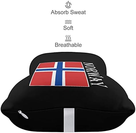 Автомобилната въздушна Възглавница за врата с Флага на Норвегия, Определени от 2 Удобни Възглавници За Подкрепа