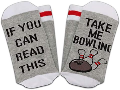 TSOTMO 2 чифта Чорапи за боулинг и Забавни Crew, Ако можете Да Прочетете Това, Вземете ми Чорапи за боулинг, Забавни