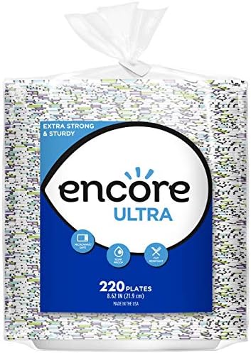 Хартиени чинии Encore Ultra, 8,62 инча, 220 броя (опаковка от 4 броя)