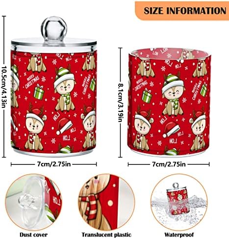 MNSRUU 2 Опаковки Qtip Притежателя Органайзер Диспенсер Коледен Елен на Дядо Кутия За Съхранение В Банята