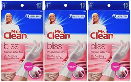 Ръкавици Mr. Clean 243034 Bliss Premium без латекс-Големи от 3 Чифта