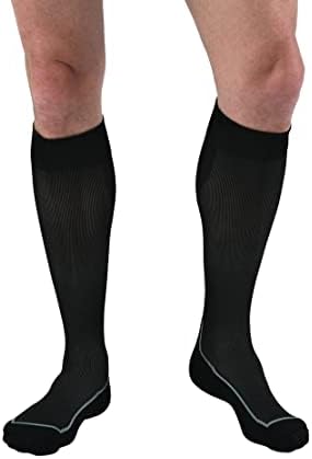 Компресия чорапи JOBST Sport до коляното с налягане 20-30 мм hg.ст., Черни / Хладен Черно, Средно