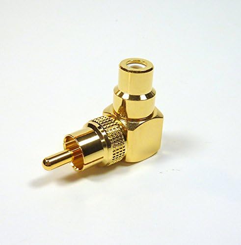 Правоъгълен Златен plug RCA към RCA конектора: 45-313 г
