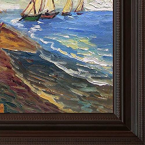 Лодки Van Gogh от overstockArt в Сент-Мари, с довършителни работи Chesterfield Дълбок Черен цвят и с акцент цвят на Бича