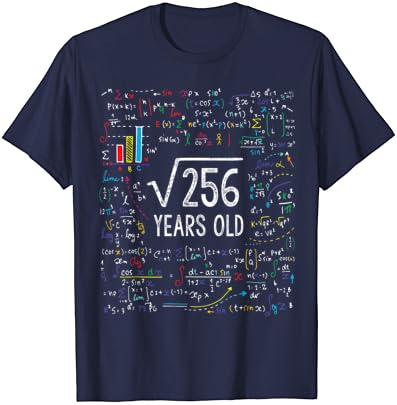 Корен квадратен от 256 На 16-ти Рожден Ден на 16-Летни Подаръци Математическа Тениска За Рожден Ден