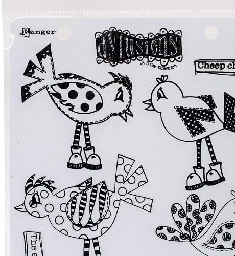 Dylusions Даяна Ривли Красят Колекция от печати с размер 8,5 X7, На нея е изобразена Птица