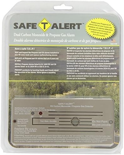 Safe-T-Предупреждение от MTI Industries 35-742-Двойна аларма LP/CO серия BR 35 - Скрито закопчаване, кафяв
