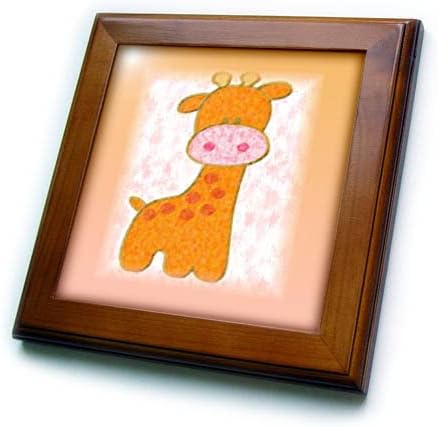 Триизмерен анимационен филм Праскова и розов жирафенок в рамка в стил на импресионизма (ft_356188_1)