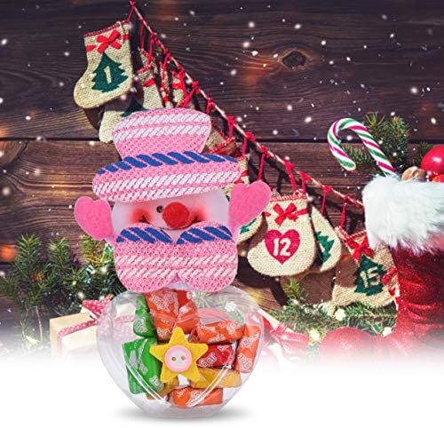 DOITOOL Коледна Банка За Бонбони Снежен човек е Кутия шоколадови Бонбони Пластмасова Кутия за Закуски Контейнер