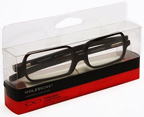 Очила за четене в черна ацетатна рамки Moleskine, 3 броя, Черни