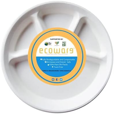ECOWARE: Биоразлагаемая, компостируемая, дългогодишна за еднократна употреба кръгла чиния с диаметър от