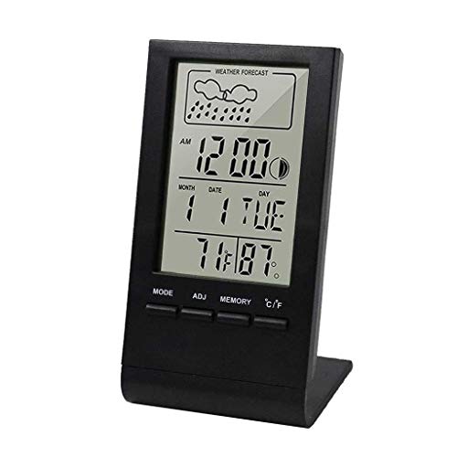 SXNBH Мини Цифров Термометър, Влагомер за Измерване на температурата и влажността в помещението Сензор Часовник метеорологичната