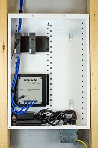 Монтажна плоча Legrand - OnQ, Стенни Монтажна плоча Ethernet за 4 устройства Legrand Power over Ethernet, Черна, AC1025