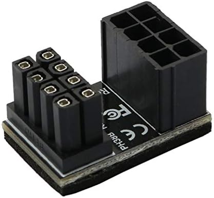 8-пинов захранващ блок за видеокартата ZRM & E, адаптер с наклон под ъгъл 180 градуса, жак за управление под ъгъл надолу за настолни компютри, видео карта
