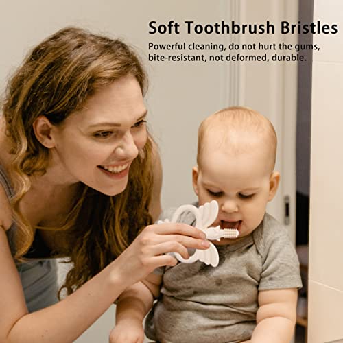 Играчки за никнене на млечни зъби - Силиконов прорезыватель за детска четка за зъби 360 ° - Сладък прорезыватель под формата