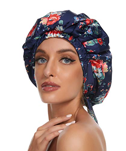 Спални шапки Anightsleeplover за жени за защита на косата Сатен