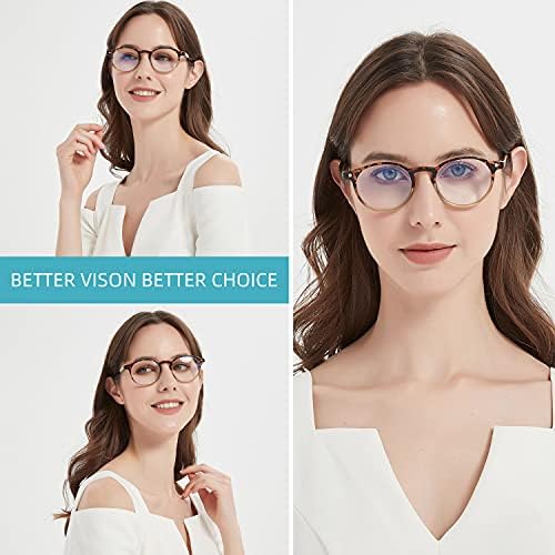 Очила за четене за жени - Сини, блокер светлина, Женски Ридеры на пролетта панти с чували, които Предпазват от напрежение