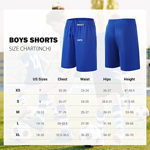 Спортни къси Панталони за момчета TYCTOS Разтеглив Баскетболни Шорти на бързо съхнещи Младежки къси Панталони,