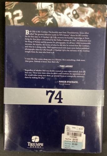 Боб Лили Подписано книга Животът на каубои С автограф HCB Dallas HOF 80 JSA Штаубах - Различни предмети, с автограф от NFL
