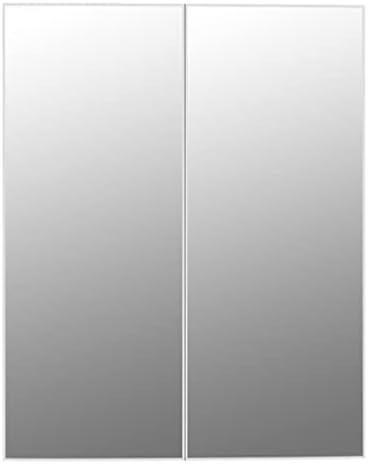 Стенен шкаф за Баня DINGZZ 60x21x75 см, с Двойни Врати от ПДЧ, боядисана в Бяло МДФ и Оригиналния Цвят Дърво.