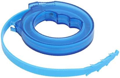 X-DREE 16.9-inch HDPE Изтичане на Запушват Отстраняване Cleaning Tool Blue(Herramienta de limpieza de removedor de obstrucción de drenaje de serpiente de drenaje de HDPE de 16.9 pulgadas, azul
