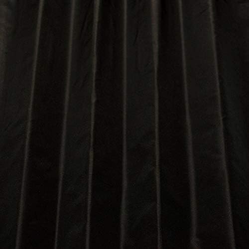 Черна коприна тафт, коприна тъкани, двор ширина 54 инча