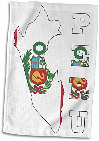3D Розово Знаме на Перу на оформяне на картата и разходи Перу TWL_58708_1 Кърпа, 15 x 22