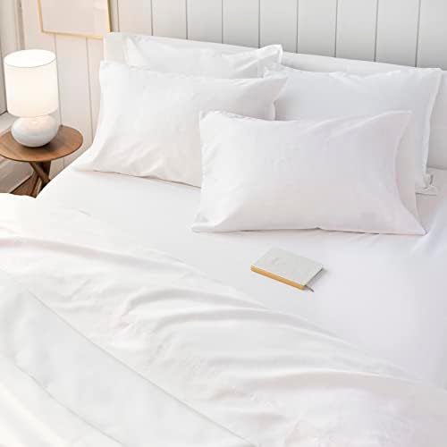 Спално бельо от MARTHA STEWART райе в стил Прованс - Комплект от 4 теми | Египетски памук | 1 апартамент Чаршаф - 1 Чаршаф